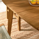Nova 5-Piece Outdoor Patio Teak and Rope Dining Set with Armless Chairs in Natural Natural