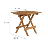Nova 3-Piece Outdoor Patio Teak and Rope Armchairs with Folding Side Table in Natural Natural