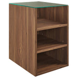 Vera 62" Wall-Mount Double Sink Bathroom Vanity in Walnut White