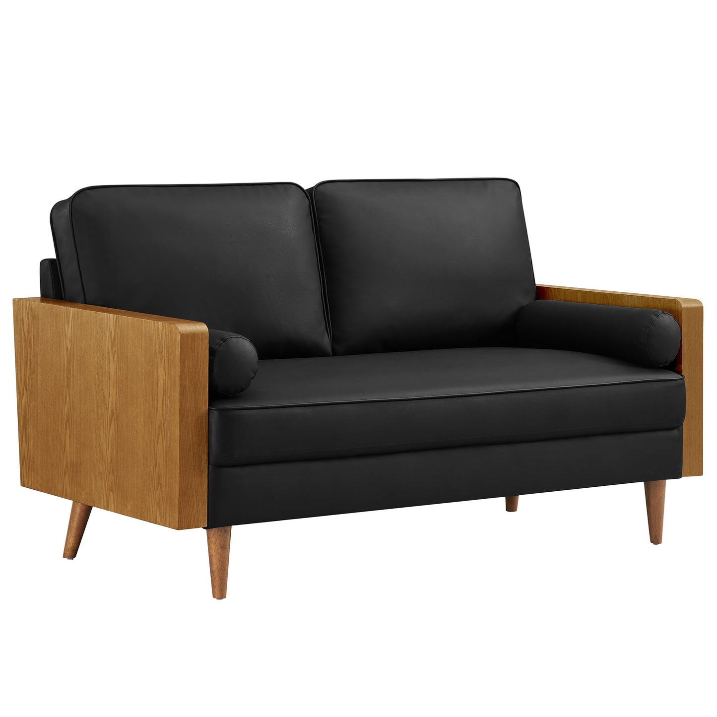 Kellan Vegan Leather Loveseat by Furniture for America