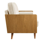 Brook Performance Velvet Sofa in Walnut Alabaster