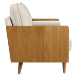 Brook Performance Velvet Sofa in Walnut Almond