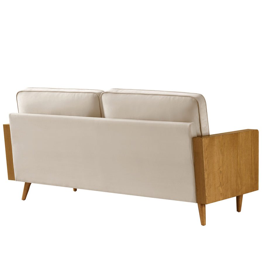 Brook Performance Velvet Sofa in Walnut Almond