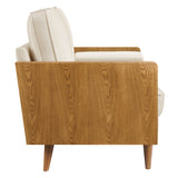 Brook Performance Velvet Loveseat in Walnut Alabaster