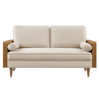 Kellan Performance Velvet Loveseat by Furniture for America
