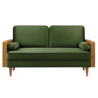 Kellan Performance Velvet Loveseat by Furniture for America