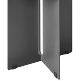 Ribe Outdoor Patio Aluminum Side Table in Charcoal