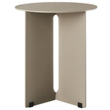 Ribe Outdoor Patio Aluminum Side Table in Khaki