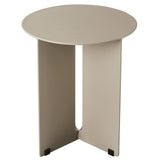 Ribe Outdoor Patio Aluminum Side Table in Khaki