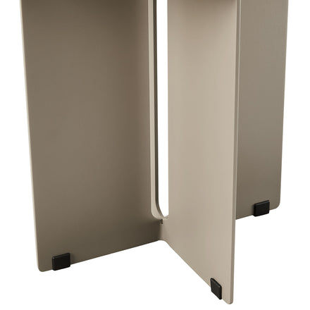 Tecton Outdoor Patio Aluminum Side Table in Khaki
