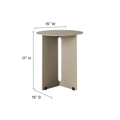 Tecton Outdoor Patio Aluminum Side Table by Furniture For America