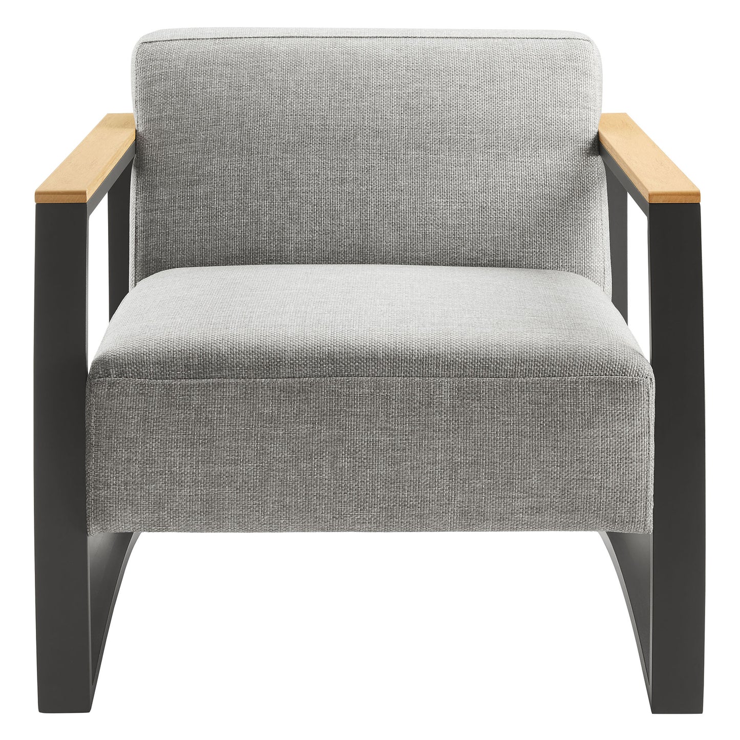 Sauve Outdoor Patio Aluminum and Fabric Armchair by Furniture For America
