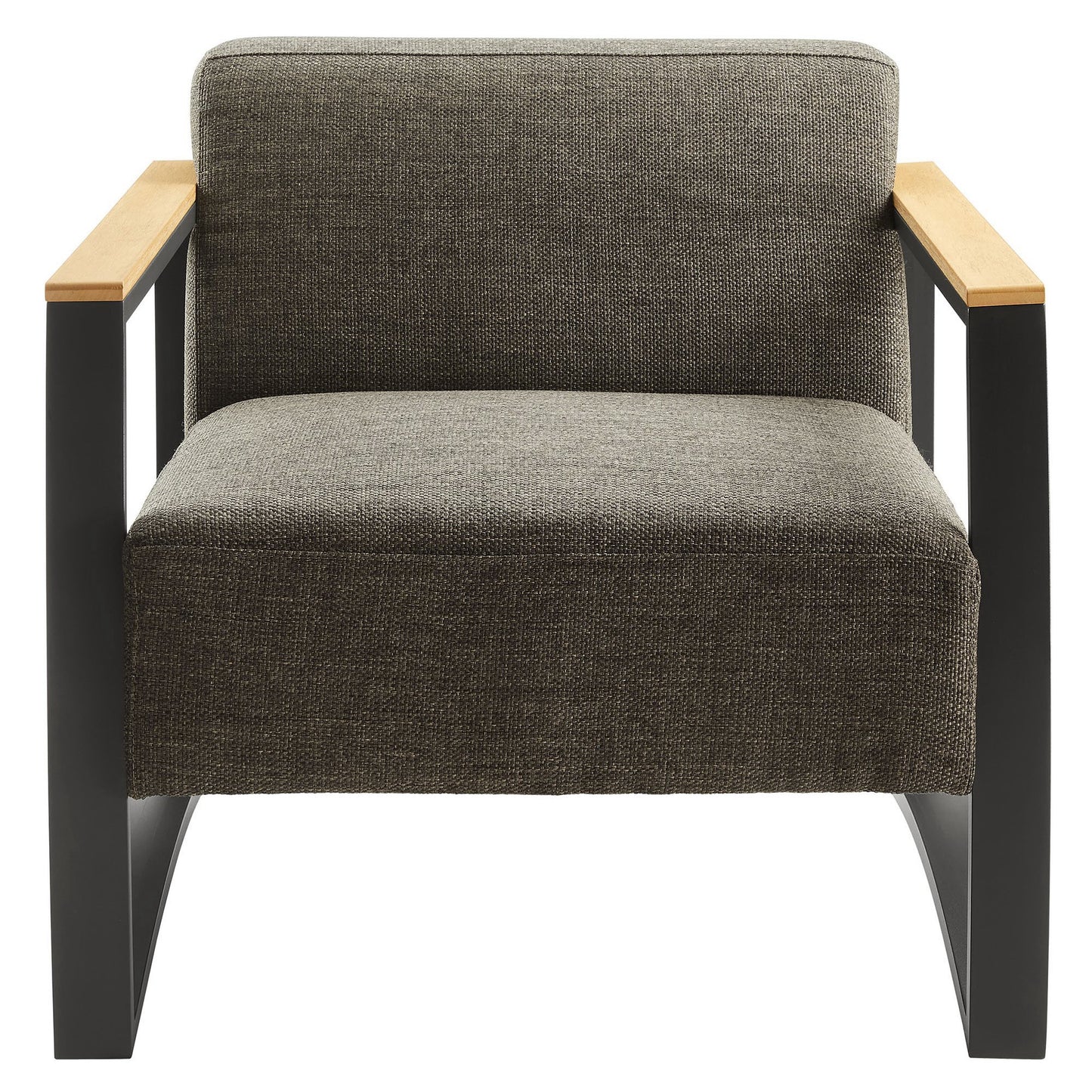 Sauve Outdoor Patio Aluminum and Fabric Armchair by Furniture For America