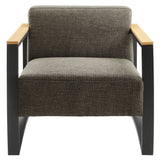 Leenane Outdoor Patio Aluminum and Fabric Armchair in Charcoal Smoke