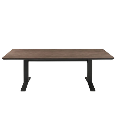 Gavelston 91" Outdoor Patio Aluminum Dining Table in Gray Wash Charcoal Gray