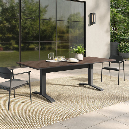 Gavelston 91" Outdoor Patio Aluminum Dining Table by Furniture For America