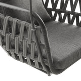 Ubeda Outdoor Patio Aluminum Swing Chair in Charcoal Charcoal
