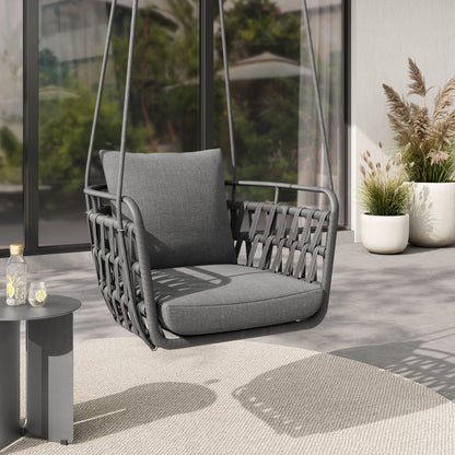 Kaliah Outdoor Patio Aluminum Swing Chair by Furniture for America