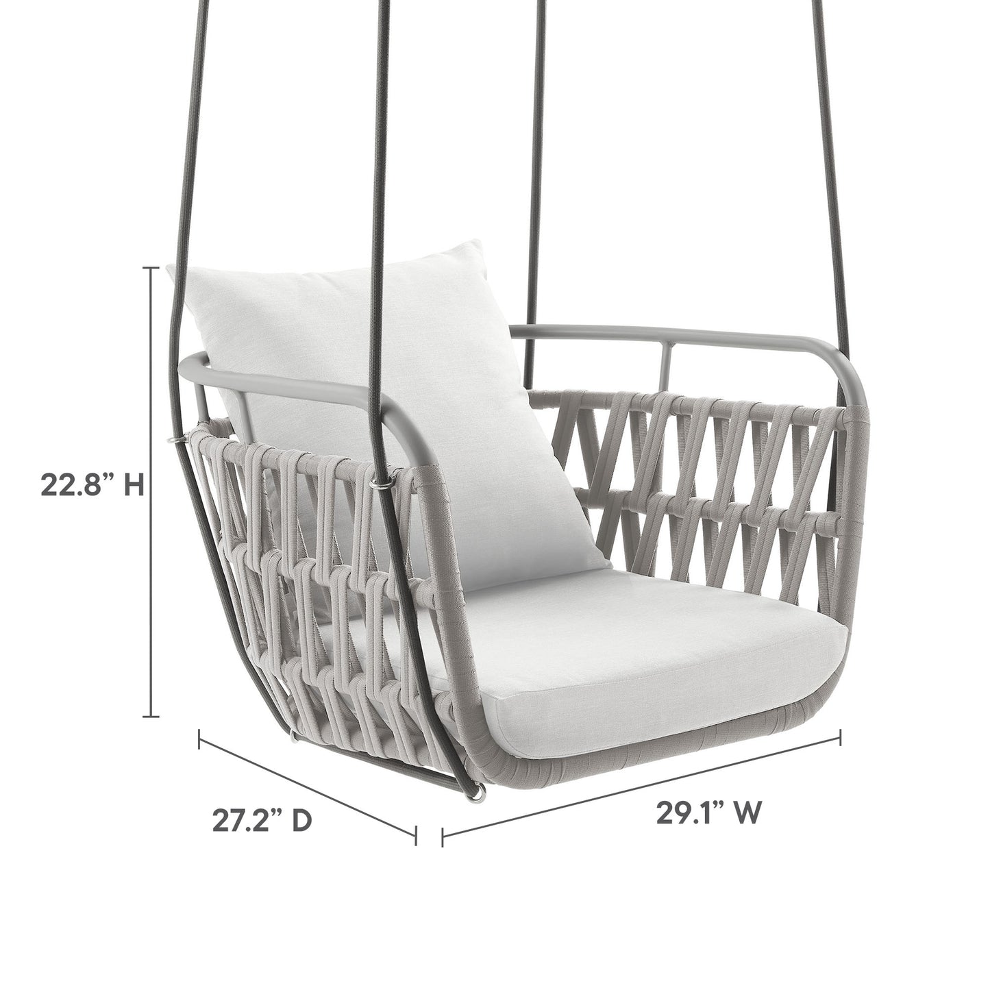Kaliah Outdoor Patio Aluminum Swing Chair by Furniture for America