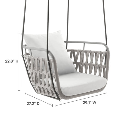 Kaliah Outdoor Patio Aluminum Swing Chair by Furniture for America