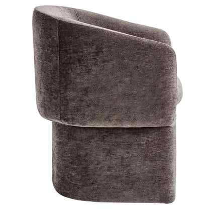 Verity Barrel Back Chenille Dining Armchair by Furniture For America