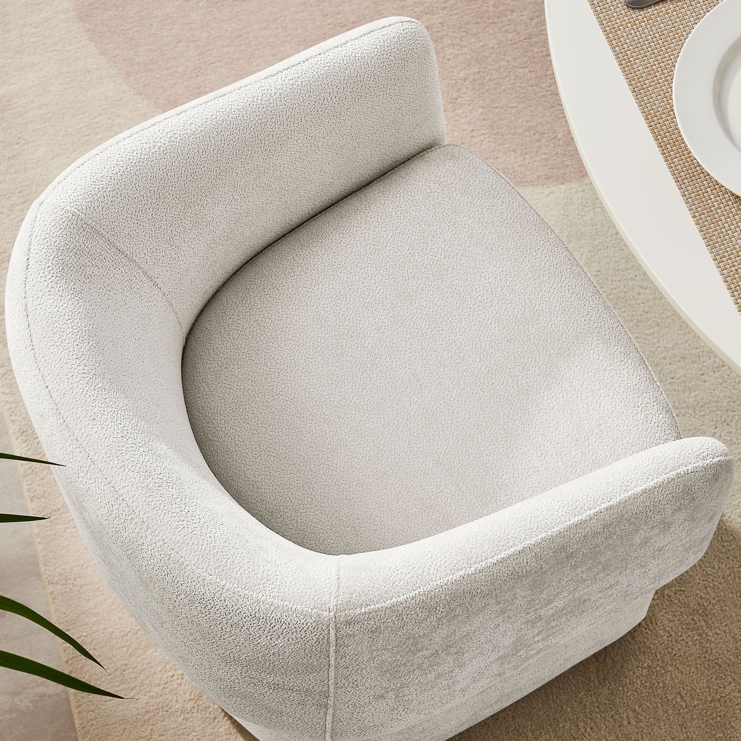 Verity Barrel Back Chenille Dining Armchair by Furniture For America