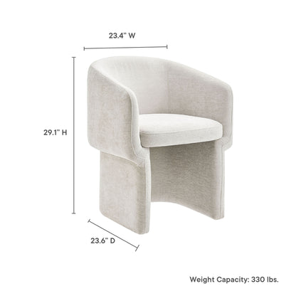 Verity Barrel Back Chenille Dining Armchair by Furniture For America