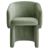 Halle Barrel Back Chenille Dining Armchair in Sage