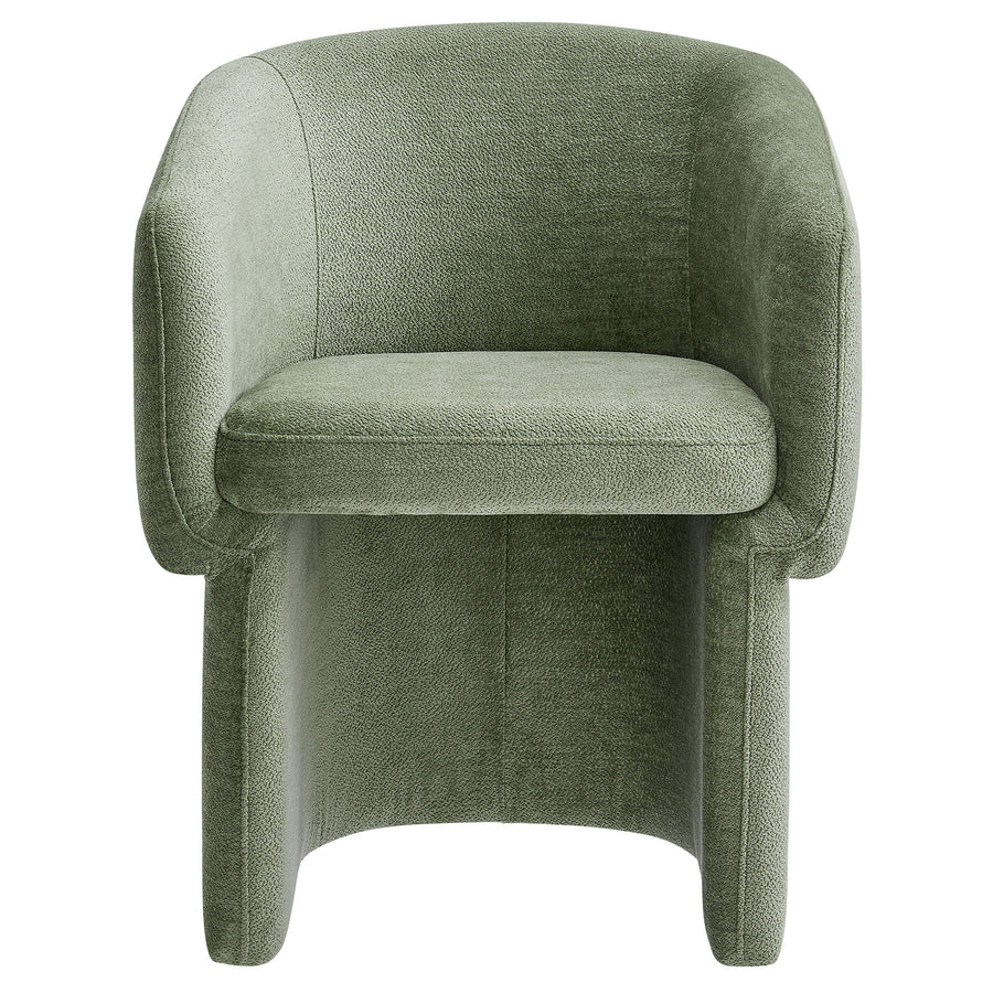 Halle Barrel Back Chenille Dining Armchair in Sage