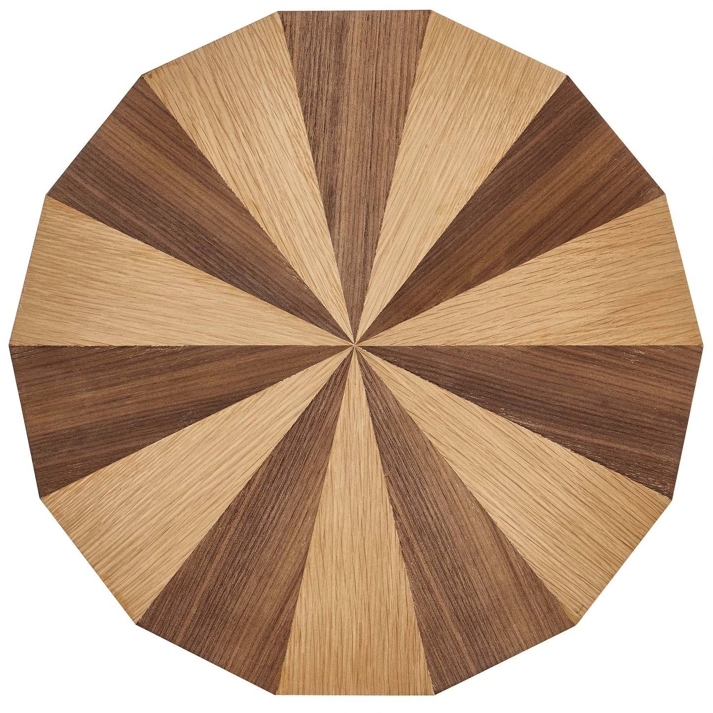 Twirl Two-Toned Wood Veneer Side Table by Furniture For America