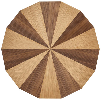 Twirl Two-Toned Wood Veneer Side Table by Furniture For America