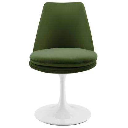 Lippa Swivel Dining Performance Velvet Side Chair by Furniture For America
