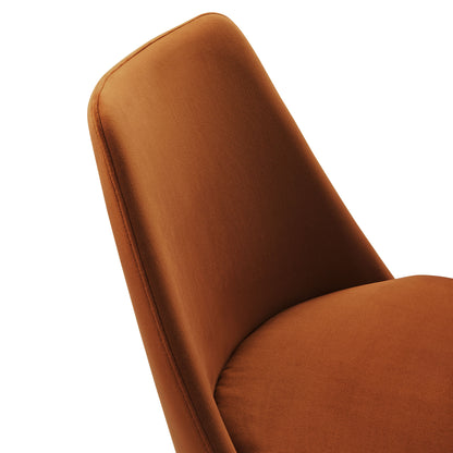 Lippa Swivel Dining Performance Velvet Side Chair by Furniture For America