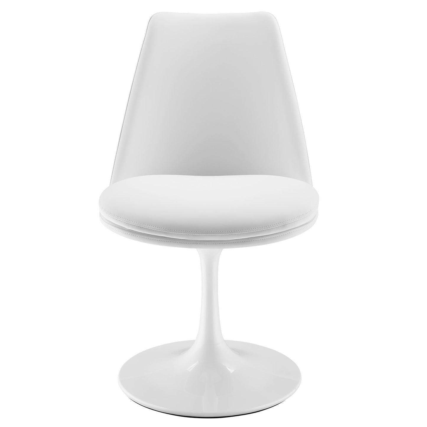 Lippa Swivel Dining Vegan Leather Side Chair by Furniture For America