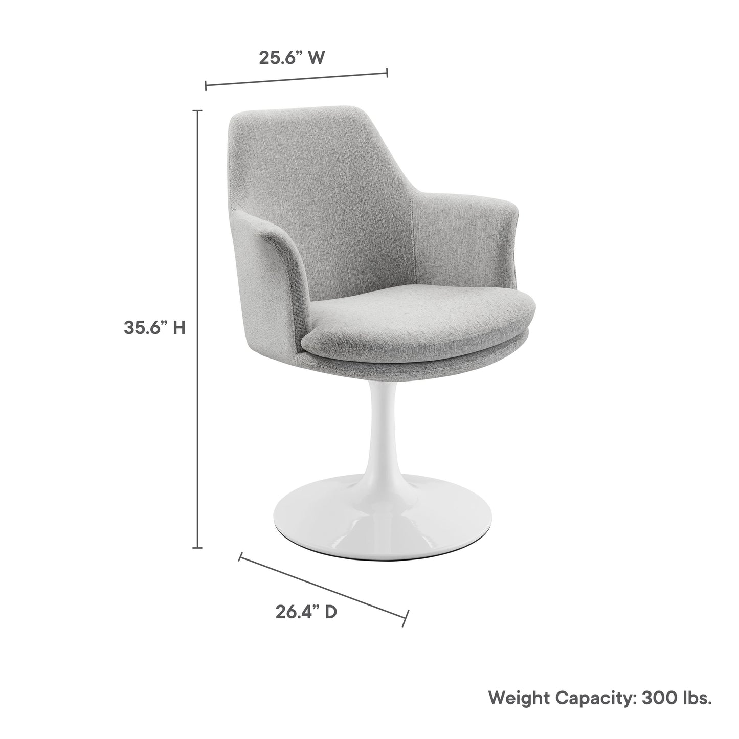 Lippa Swivel Dining Upholstered Armchair by Furniture For America