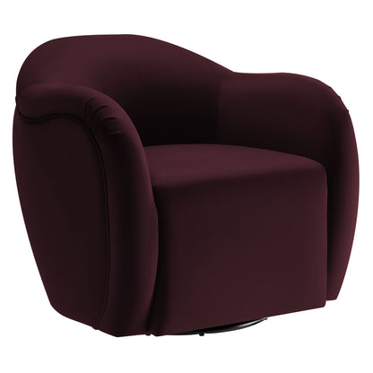 Compose Performance Velvet Swivel Armchair by Furniture For America