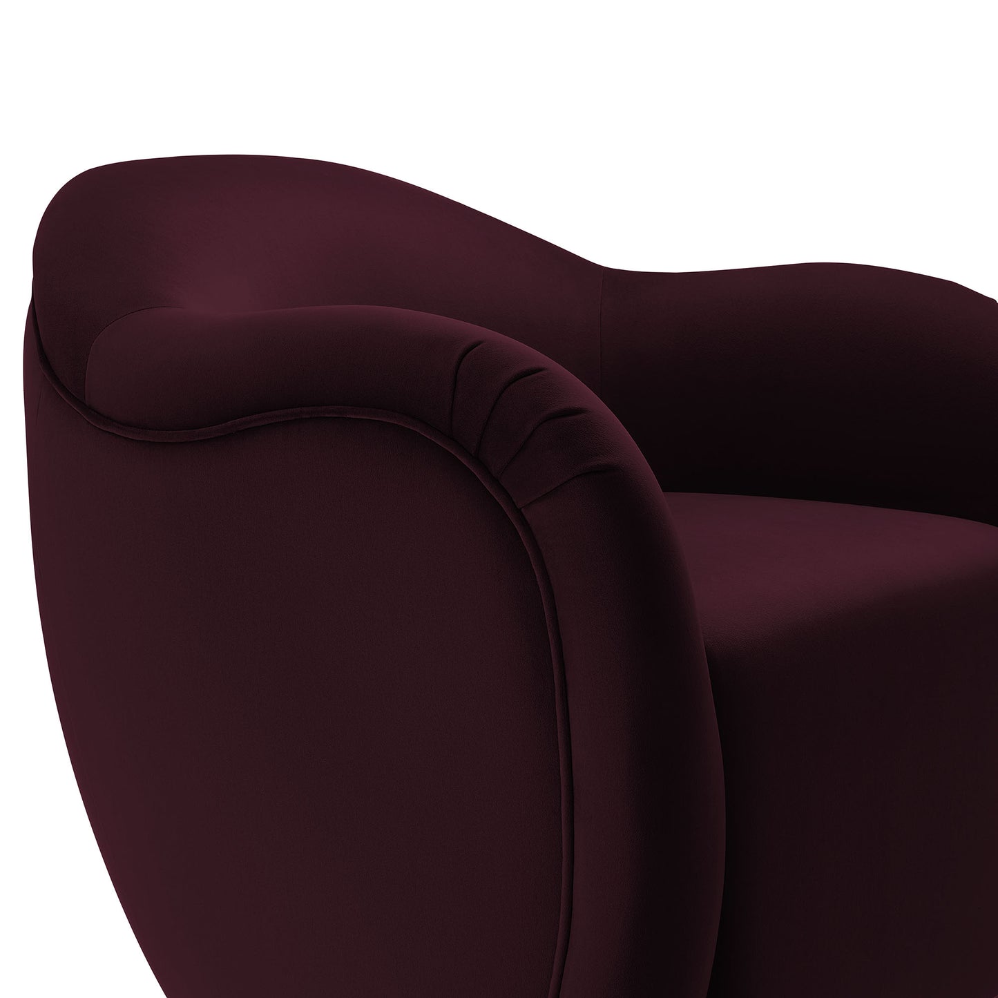 Compose Performance Velvet Swivel Armchair by Furniture For America