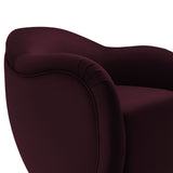 Linus Performance Velvet Swivel Armchair in Mulberry
