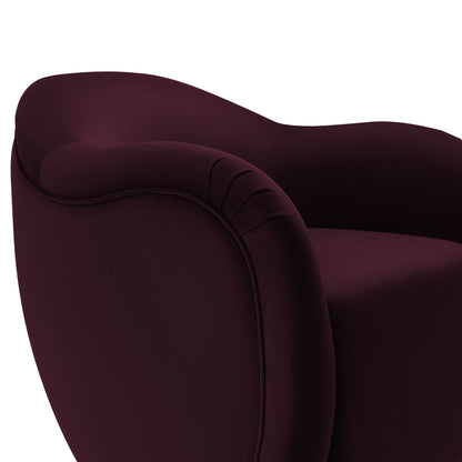 Compose Performance Velvet Swivel Armchair by Furniture For America