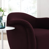 Linus Performance Velvet Swivel Armchair in Mulberry