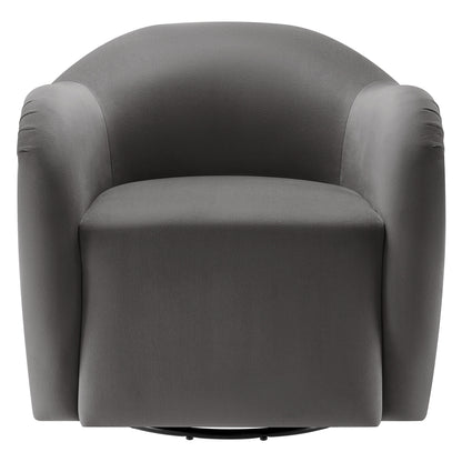 Compose Performance Velvet Swivel Armchair by Furniture For America