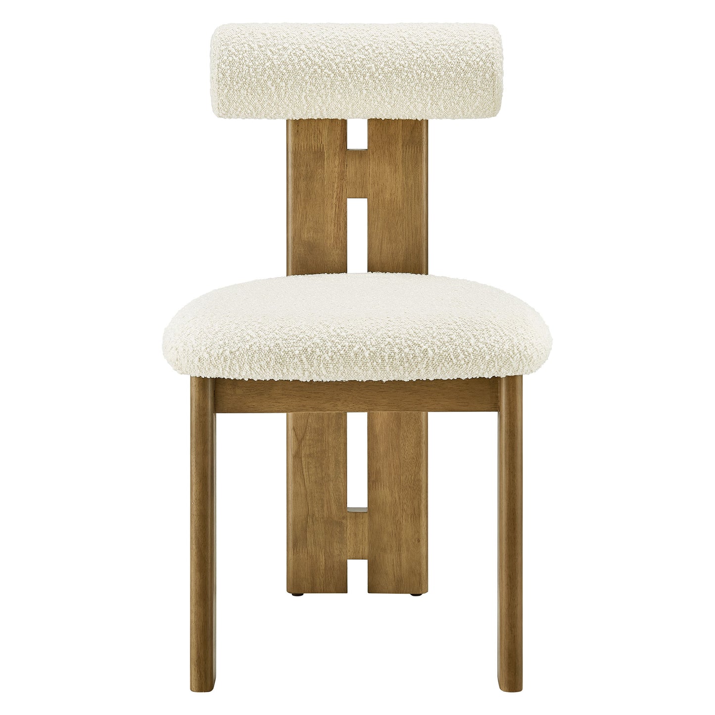 Torian Boucle Fabric Dining Chair Set of 2 by Furniture for America
