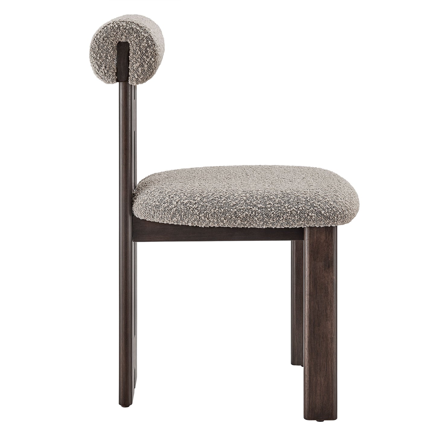 Torian Boucle Fabric Dining Chair Set of 2 by Furniture for America