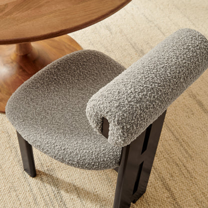 Torian Boucle Fabric Dining Chair Set of 2 by Furniture for America