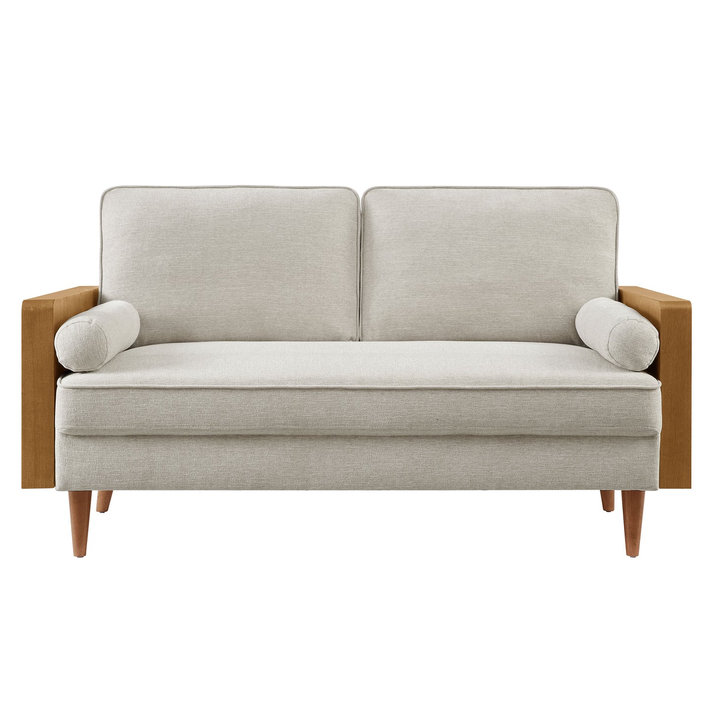 Kellan Heathered Weave Fabric Loveseat by Furniture for America