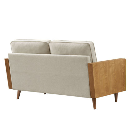 Kellan Heathered Weave Fabric Loveseat by Furniture for America