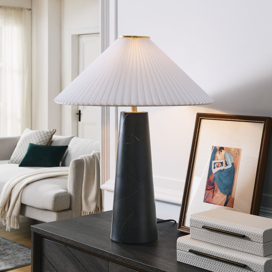 Riaza Marble Table Lamp in Black