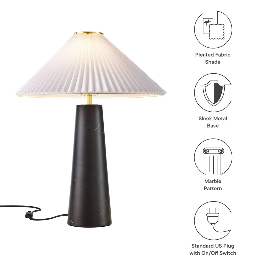 Riaza Marble Table Lamp in Black