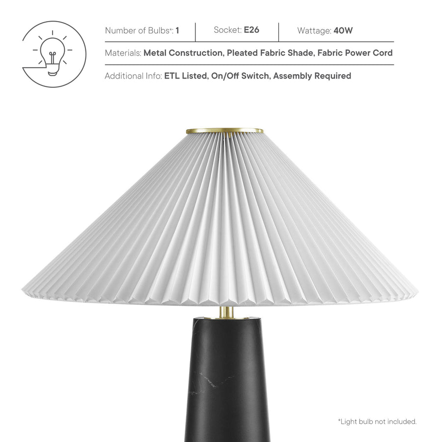 Riaza Marble Table Lamp in Black