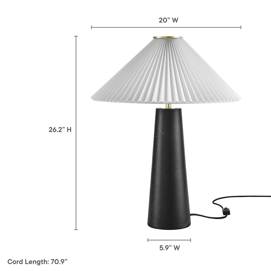 Riaza Marble Table Lamp in Black